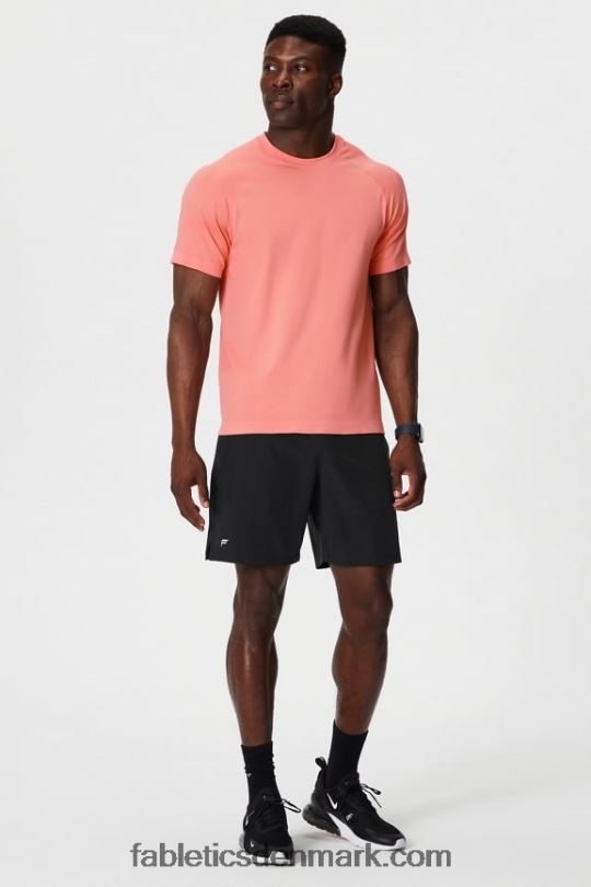 Fabletics Mænd den grundlæggende korte ii 150 PNX2T3225 sort/lyserød smørcreme
