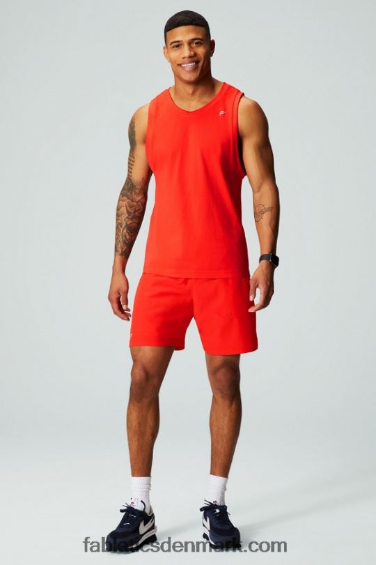Fabletics Mænd den grundlæggende korte ii 160 PNX2T3272 ildglød perforeret