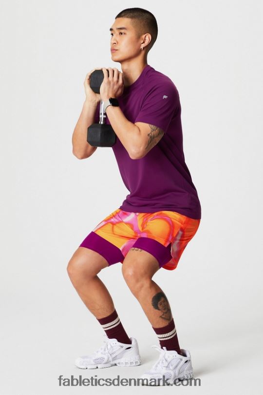 Fabletics Mænd den grundlæggende korte ii (foret) 132 PNX2T3123 pink undslippe sommergalskab
