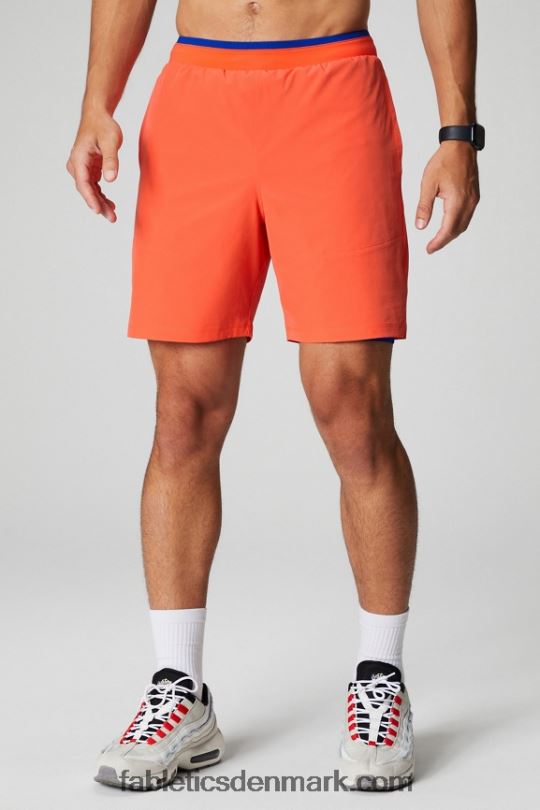 Fabletics Mænd den grundlæggende korte ii (foret) 132 PNX2T3124 passion orange