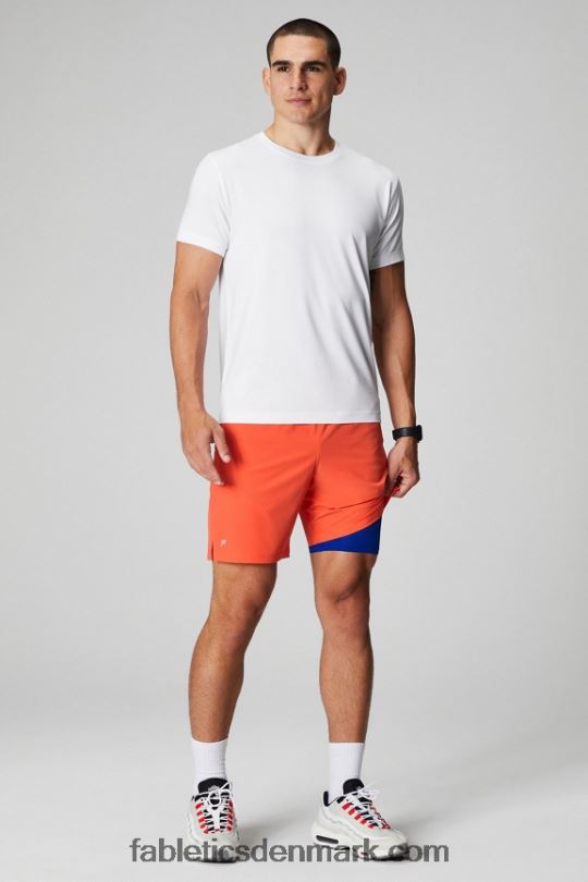 Fabletics Mænd den grundlæggende korte ii (foret) 132 PNX2T3124 passion orange