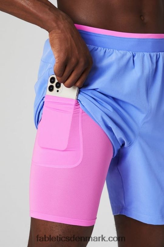 Fabletics Mænd den grundlæggende korte ii (foret) 132 PNX2T3125 periwinkle punch