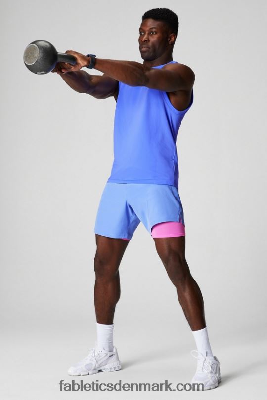 Fabletics Mænd den grundlæggende korte ii (foret) 132 PNX2T3125 periwinkle punch