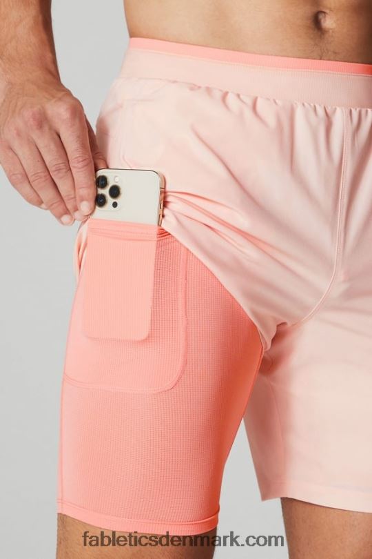 Fabletics Mænd den grundlæggende korte ii (foret) 133 PNX2T3130 lyserød smørcreme
