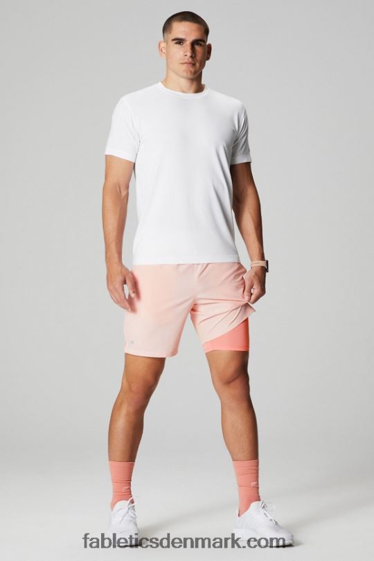 Fabletics Mænd den grundlæggende korte ii (foret) 133 PNX2T3130 lyserød smørcreme