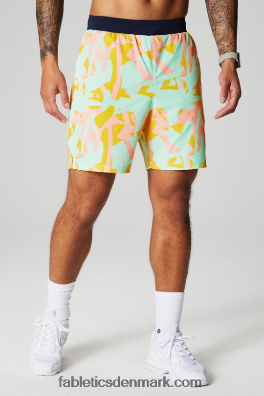 Fabletics Mænd den grundlæggende korte ii (foret) 134 PNX2T3132 fersken kys økologiske klatter