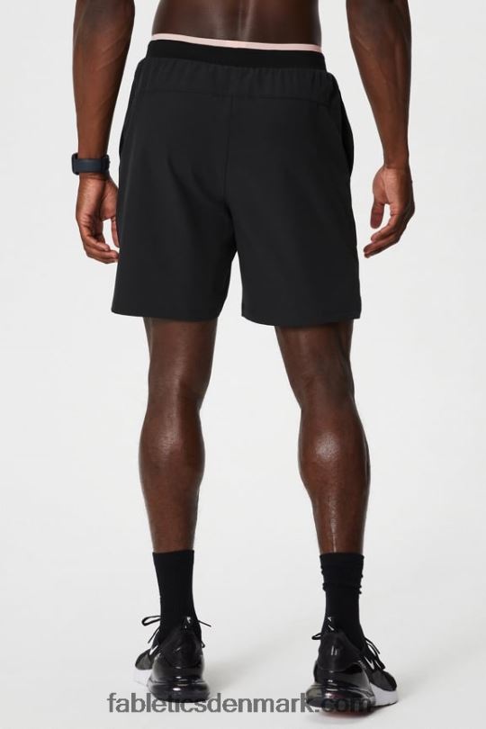 Fabletics Mænd den grundlæggende korte ii (foret) 134 PNX2T3133 sort/lyserød smørcreme