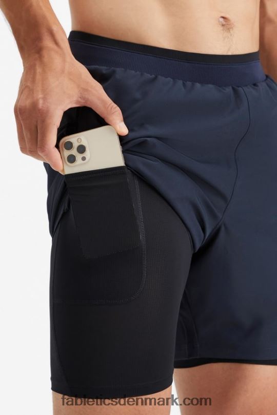 Fabletics Mænd den grundlæggende korte ii (foret) 134 PNX2T3134 klassisk flåde