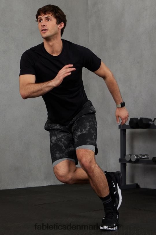 Fabletics Mænd den grundlæggende korte ii (foret) 135 PNX2T3139 sort omgivende støj