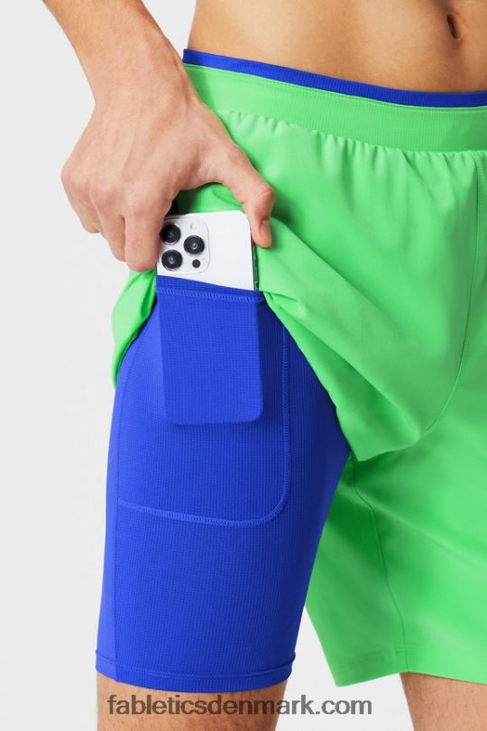Fabletics Mænd den grundlæggende korte ii (foret) 135 PNX2T3140 vild lime