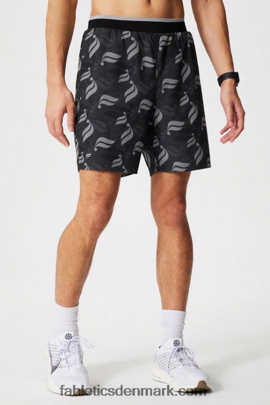 Fabletics Mænd den grundlæggende korte ii (foret) 136 PNX2T3143 blackletics kaste