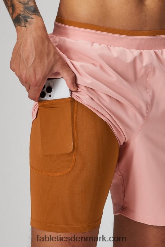 Fabletics Mænd den grundlæggende korte ii (foret) 136 PNX2T3145 lyserød skifer