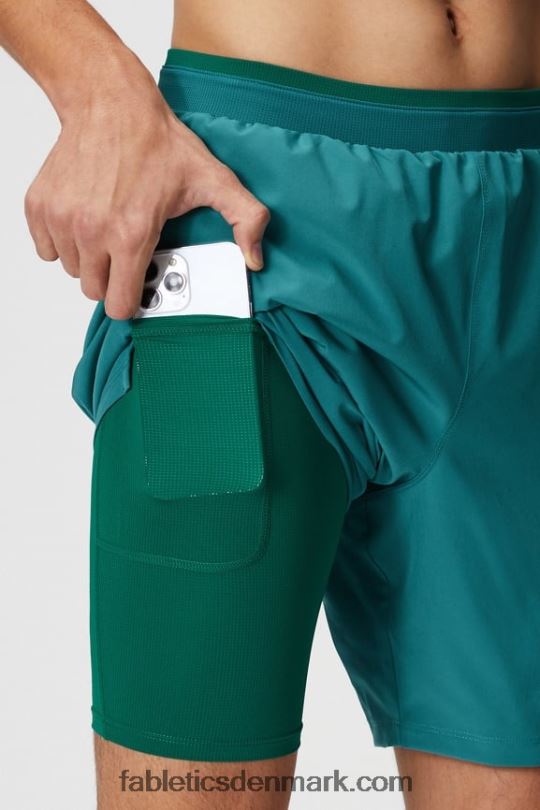 Fabletics Mænd den grundlæggende korte ii (foret) 136 PNX2T3146 mørk krikand