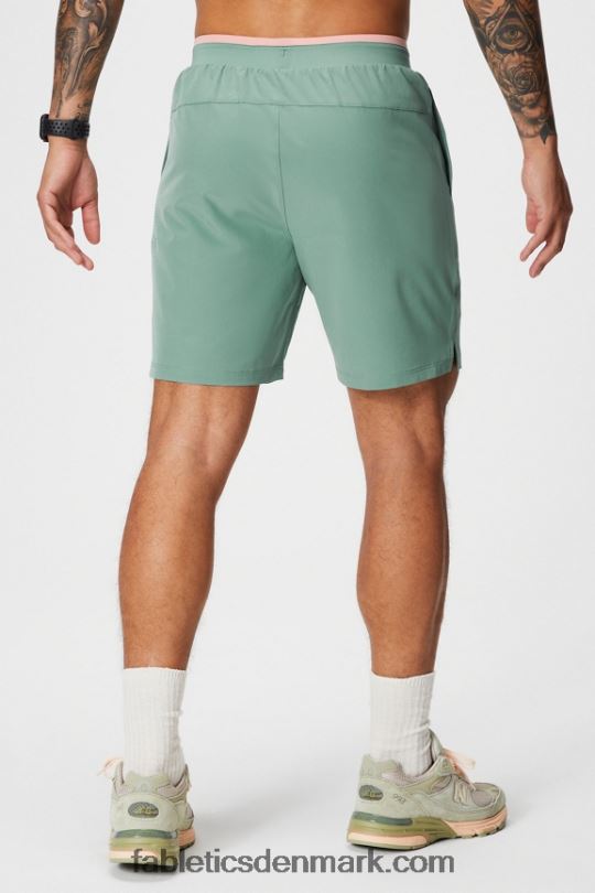Fabletics Mænd den grundlæggende korte ii (foret) 137 PNX2T3147 grå timian perforeret