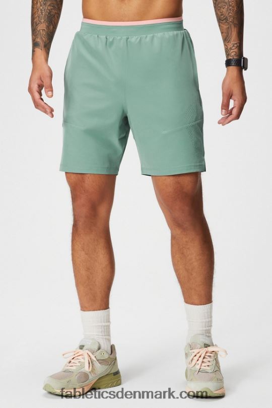 Fabletics Mænd den grundlæggende korte ii (foret) 137 PNX2T3147 grå timian perforeret