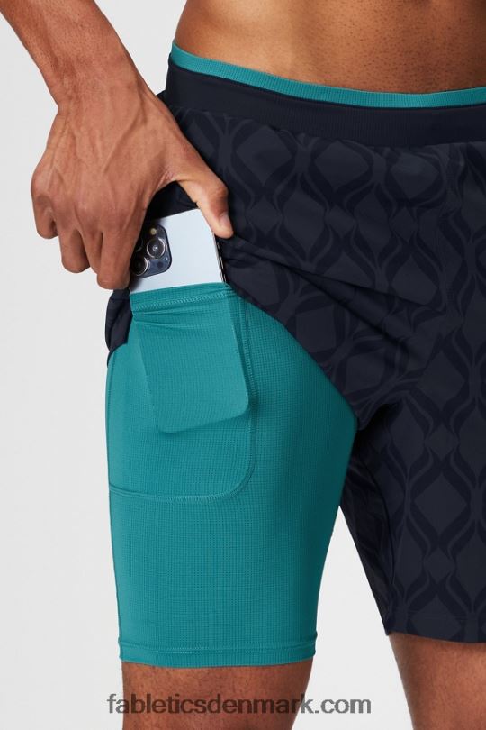 Fabletics Mænd den grundlæggende korte ii (foret) 137 PNX2T3148 klassisk marine chateau
