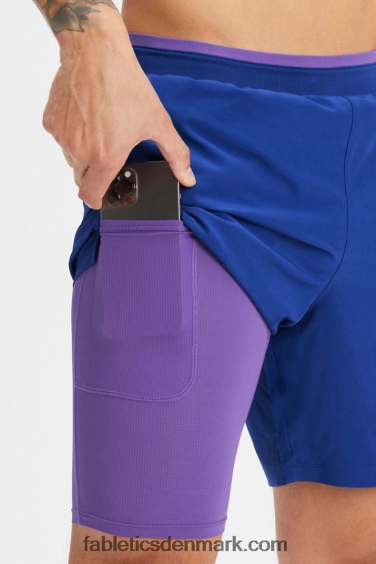Fabletics Mænd den grundlæggende korte ii (foret) 137 PNX2T3149 fransk blå