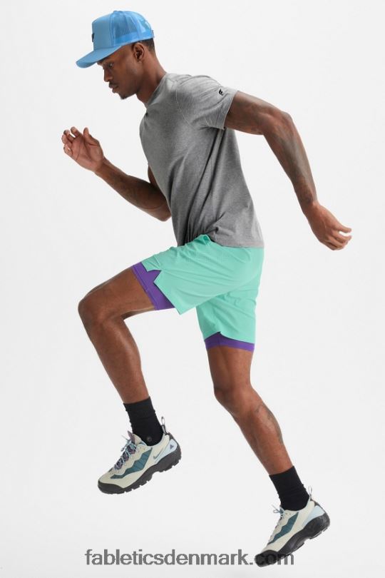 Fabletics Mænd den grundlæggende korte ii (foret) 137 PNX2T3150 myntetåge perforeret