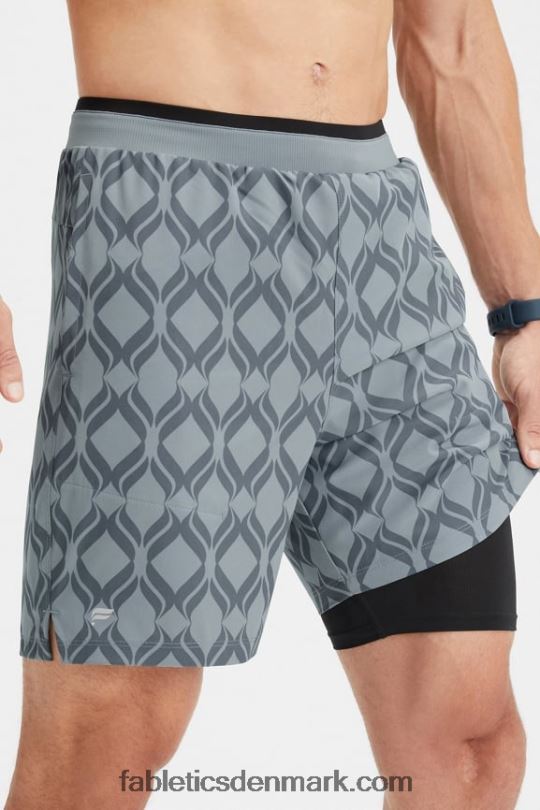 Fabletics Mænd den grundlæggende korte ii (foret) 137 PNX2T3151 skygge grå slot