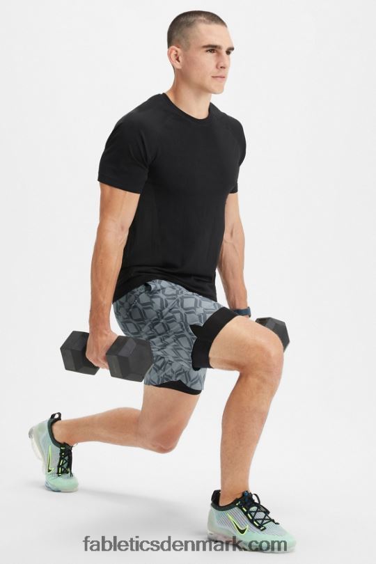 Fabletics Mænd den grundlæggende korte ii (foret) 137 PNX2T3151 skygge grå slot