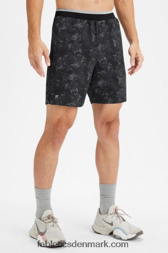 Fabletics Mænd den grundlæggende korte ii (foret) 138 PNX2T3152 sort nueue camo