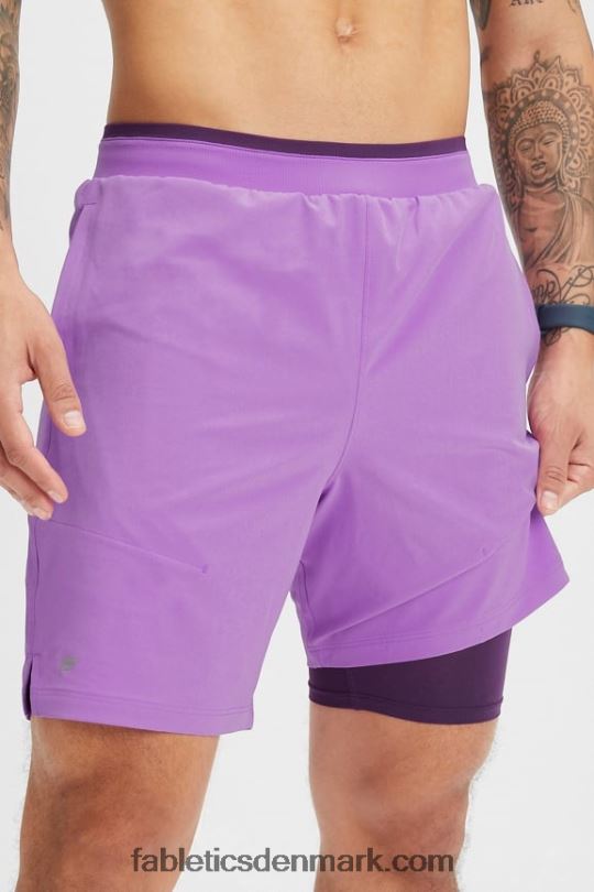 Fabletics Mænd den grundlæggende korte ii (foret) 138 PNX2T3153 lilla røg