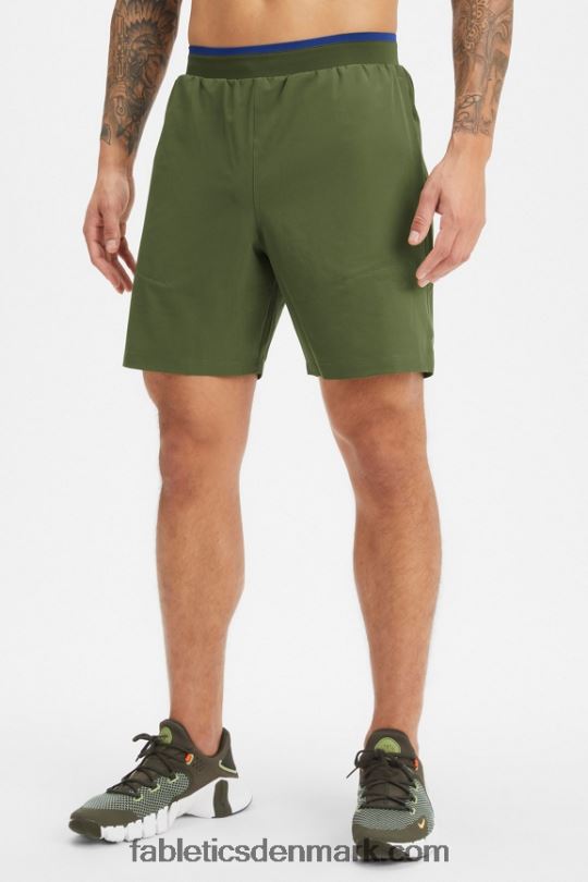 Fabletics Mænd den grundlæggende korte ii (foret) 138 PNX2T3154 mørkt mos