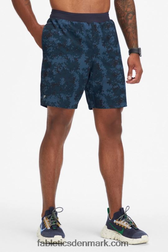 Fabletics Mænd den grundlæggende korte ii (foret) 138 PNX2T3156 klassisk marineblå nueue camo