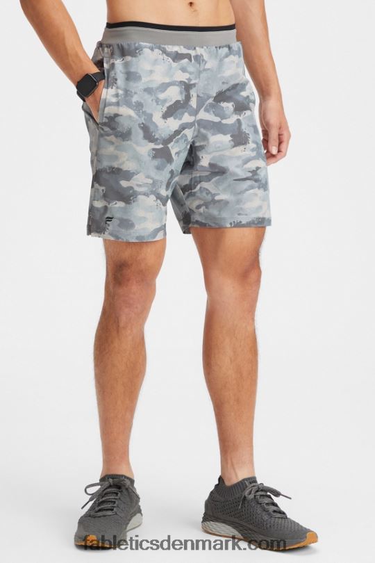 Fabletics Mænd den grundlæggende korte ii (foret) 150 PNX2T3226 skygge grå camo