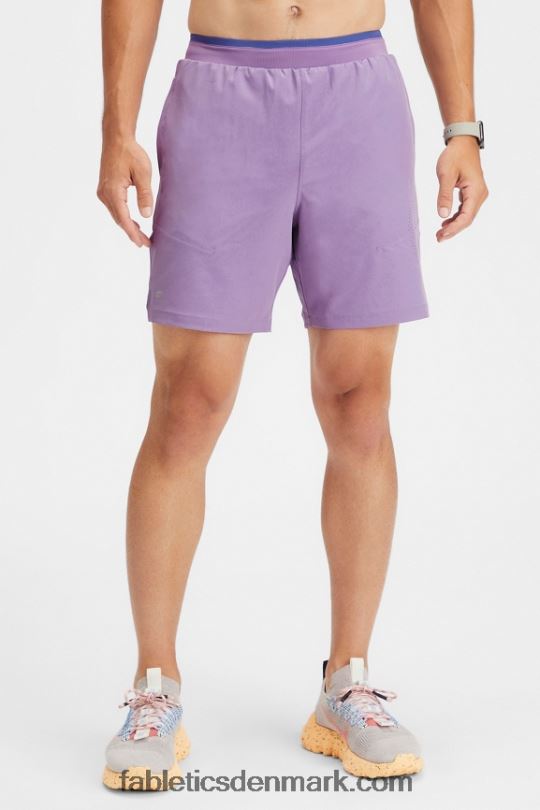 Fabletics Mænd den grundlæggende korte ii (foret) 162 PNX2T3303 lilla vibe perforeret