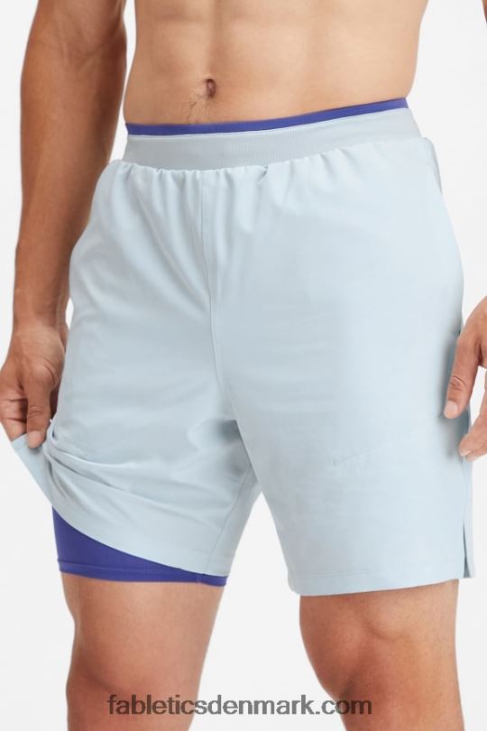 Fabletics Mænd den grundlæggende korte ii (foret) 163 PNX2T3305 blå aske