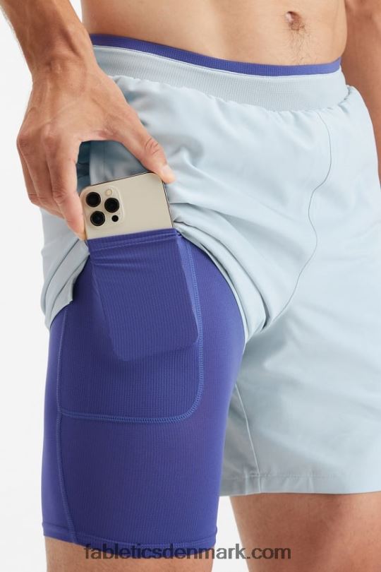 Fabletics Mænd den grundlæggende korte ii (foret) 163 PNX2T3305 blå aske