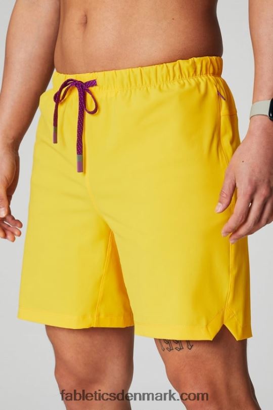 Fabletics Mænd den korte 151 PNX2T3230 solnedgang gul
