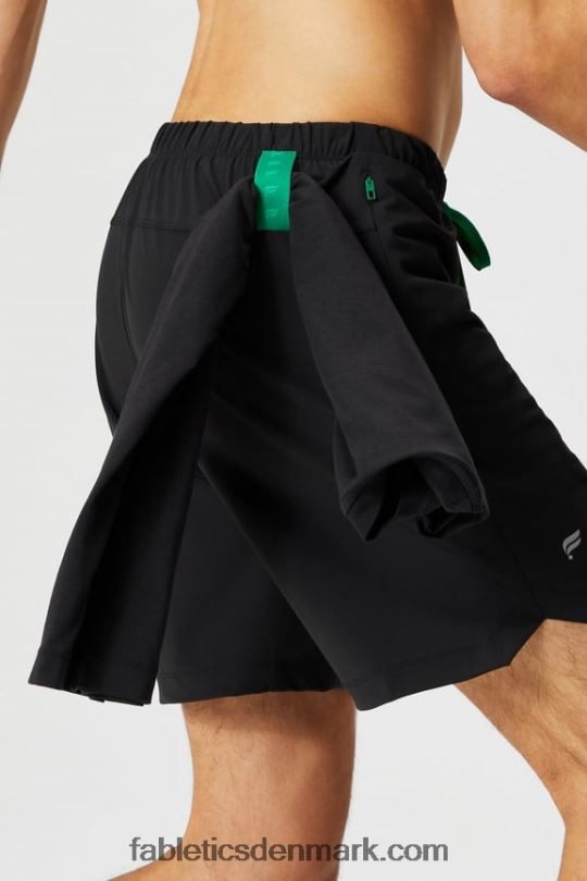 Fabletics Mænd den korte 153 PNX2T3239 sort/græsgrøn