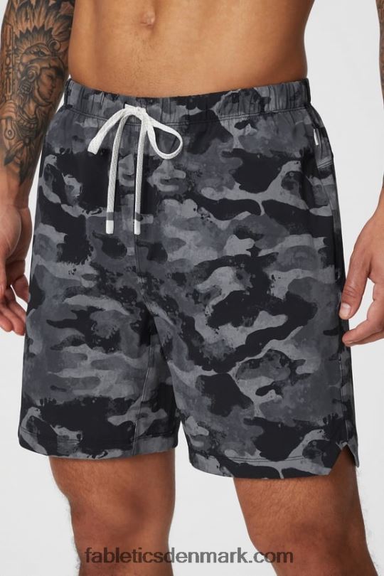 Fabletics Mænd den korte 156 PNX2T3253 sort camo