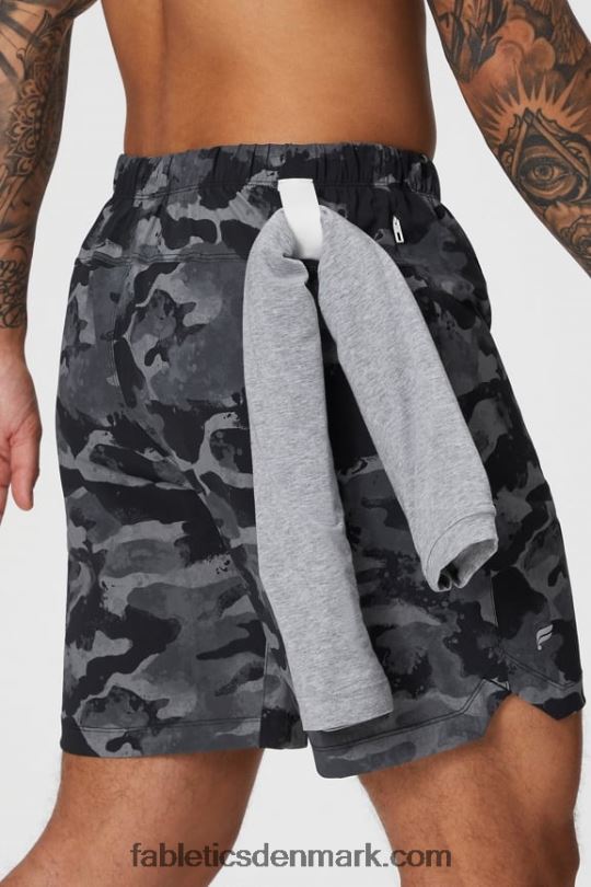 Fabletics Mænd den korte 156 PNX2T3253 sort camo