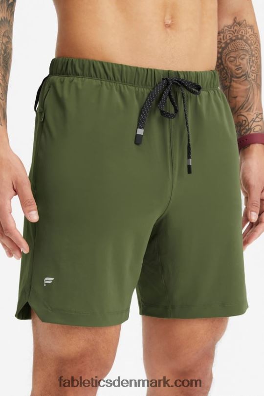 Fabletics Mænd den korte 156 PNX2T3254 mørkt mos