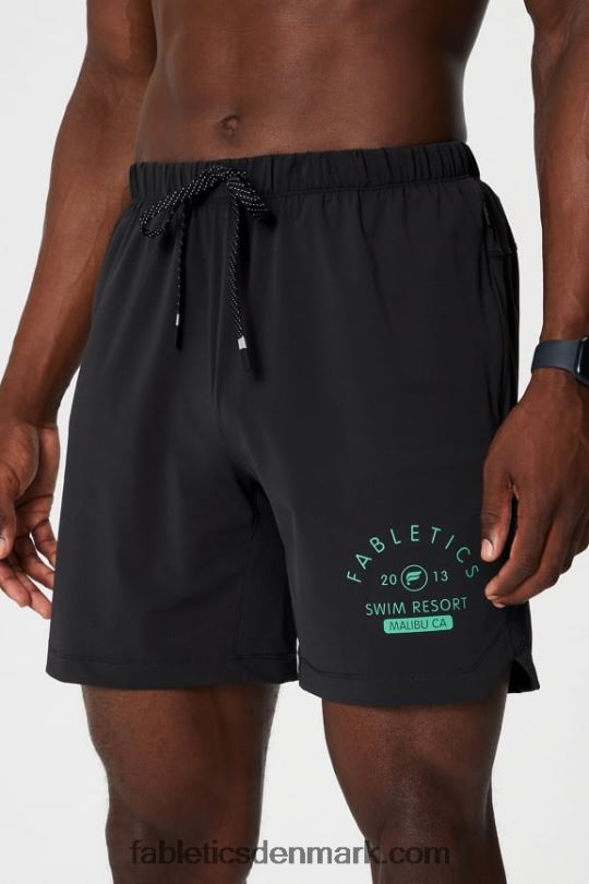 Fabletics Mænd den korte 166 PNX2T3367 sort svømmetur