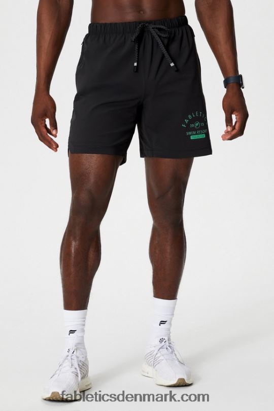 Fabletics Mænd den korte 166 PNX2T3367 sort svømmetur