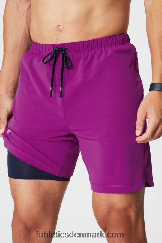 Fabletics Mænd den korte (foret) 139 PNX2T3170 aubergine