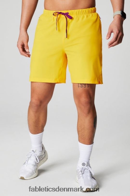 Fabletics Mænd den korte (foret) 139 PNX2T3171 solnedgang gul