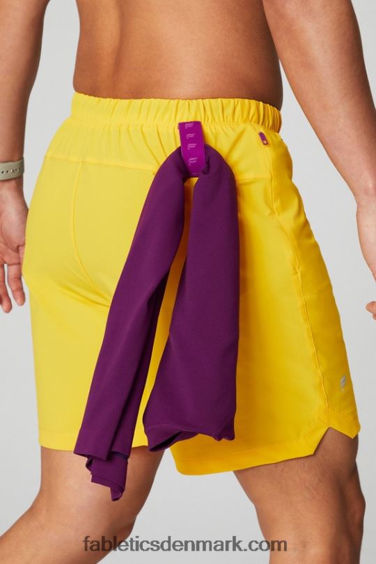 Fabletics Mænd den korte (foret) 139 PNX2T3171 solnedgang gul