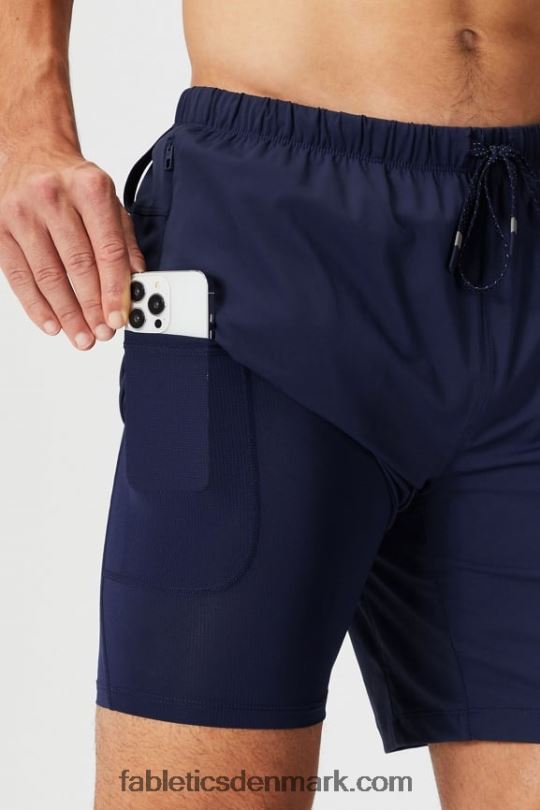 Fabletics Mænd den korte (foret) 140 PNX2T3172 dyb flåde