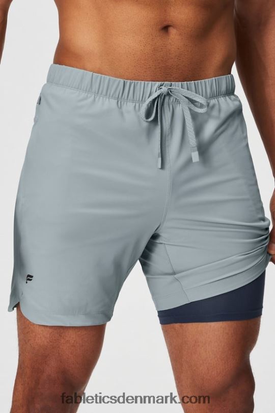 Fabletics Mænd den korte (foret) 140 PNX2T3173 skygge grå