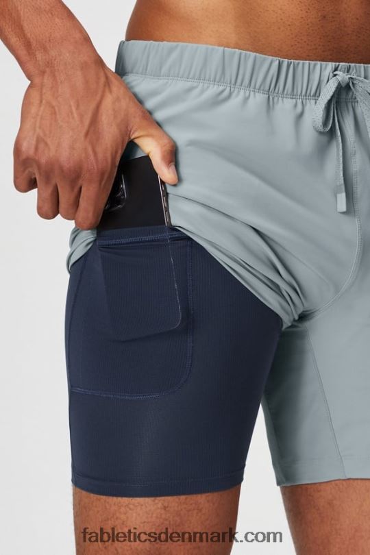 Fabletics Mænd den korte (foret) 140 PNX2T3173 skygge grå