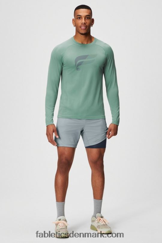 Fabletics Mænd den korte (foret) 140 PNX2T3173 skygge grå