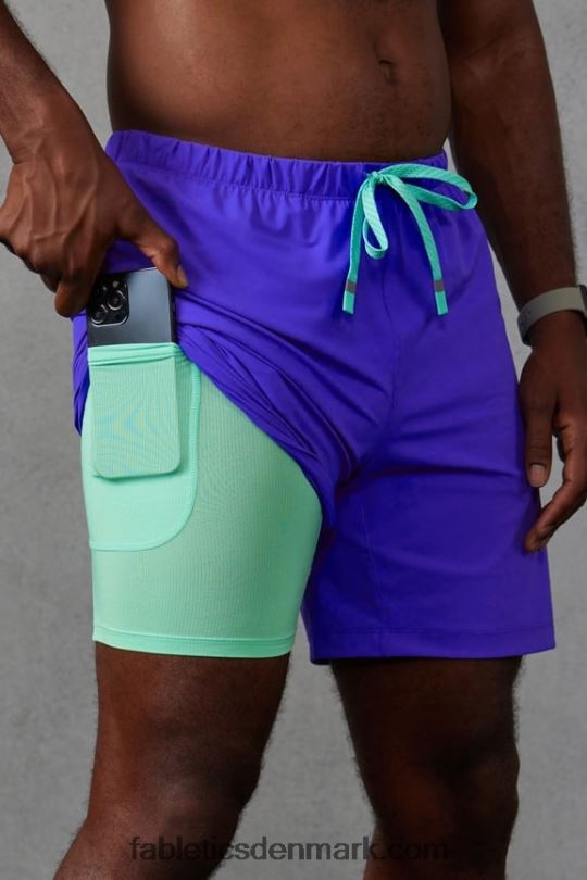 Fabletics Mænd den korte (foret) 141 PNX2T3178 ekstrem kongelig