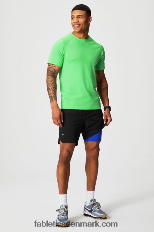 Fabletics Mænd den korte (foret) 142 PNX2T3184 vild limespids