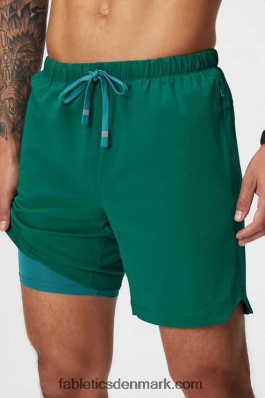 Fabletics Mænd den korte (foret) 142 PNX2T3185 fairway green