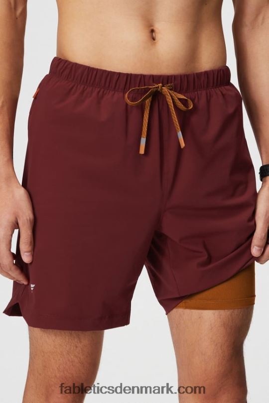 Fabletics Mænd den korte (foret) 142 PNX2T3186 adrenalinrød